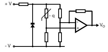 具有作为差分放大器的运算放大器的温度感测桥